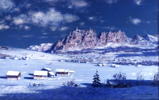 Carlo Costantino TAGLIABUE - Painting - Cortina D'Ampezzo - Dolomiti