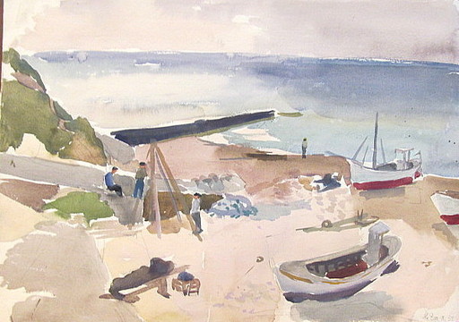 Erich HARTMANN - Drawing-Watercolor - Ostseeküste