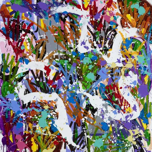 JONONE - Painting - Rabbits and hunters