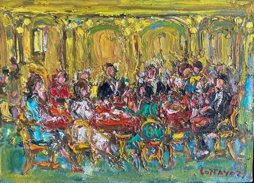 André COTTAVOZ - Gemälde - Le repas