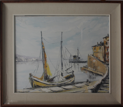 Marco LUCIONI - Pintura - Barca al porticciolo