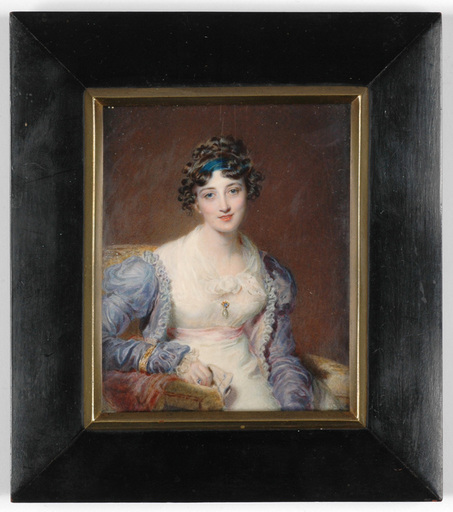 George Raphael WARD - 缩略图  - "Mrs. Louisa Hardford/after Th. Lawrence" miniature, 1827