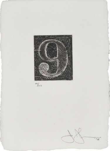Jasper JOHNS - Estampe-Multiple - 9 (from A Set of Ten Numerals)