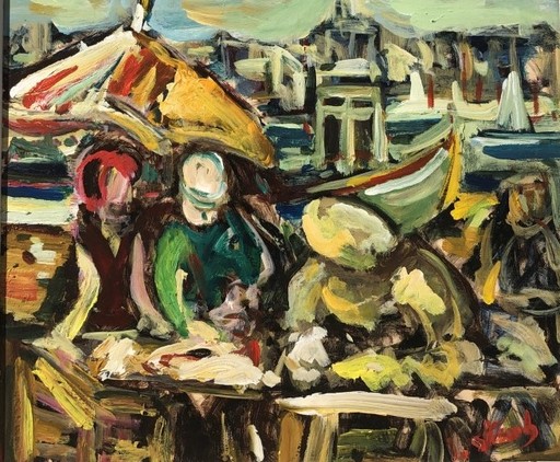 Joseph STAMBOULIAN - Gemälde - La marchande de poisson