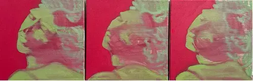 Reinar FOREMAN - 绘画 - Head of Daphne in Red (triptych)