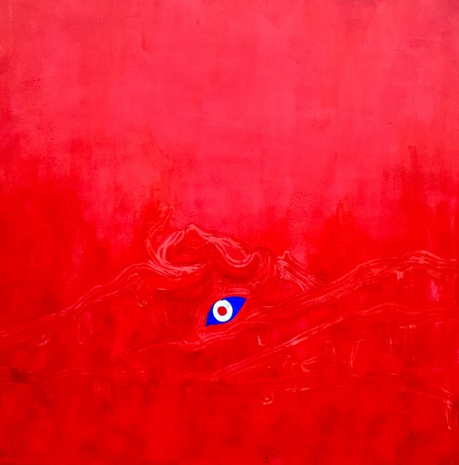 Bansri CHAVDA - Painting - Rajaspuja ('Worship of the Primal Red')