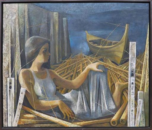 Kamchorn SOONPONGSRI - Gemälde - portrait de femme allongée