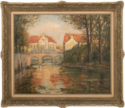 Helmut LIESEGANG - Painting - Kanal im Herbst