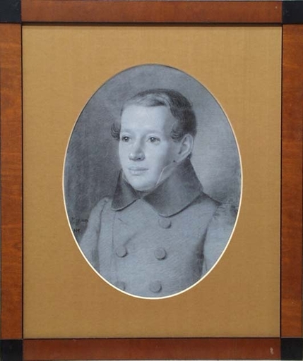 Joseph Heinrich MARR - Disegno Acquarello - "Portrait of a Young Man", 1829