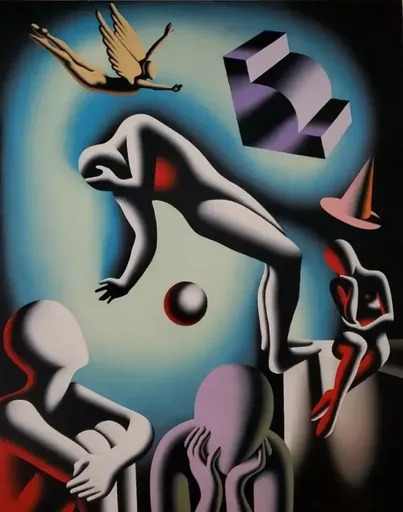 Mark KOSTABI - Painting - senza titolo