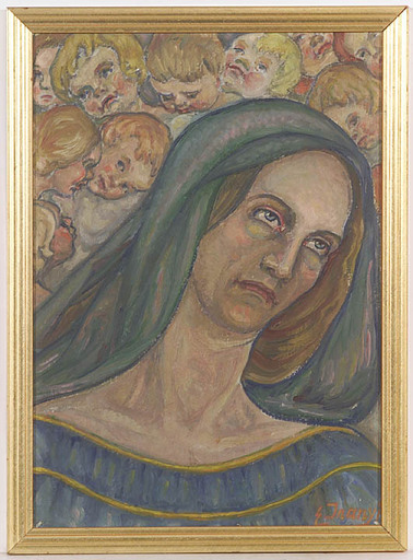 Ella IRANYI - Gemälde - "Female Saint", Oil Painting, 1920s 