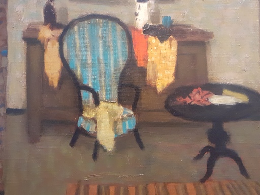 Eugène BABOULENE - Gemälde - Le fauteuil bleu 