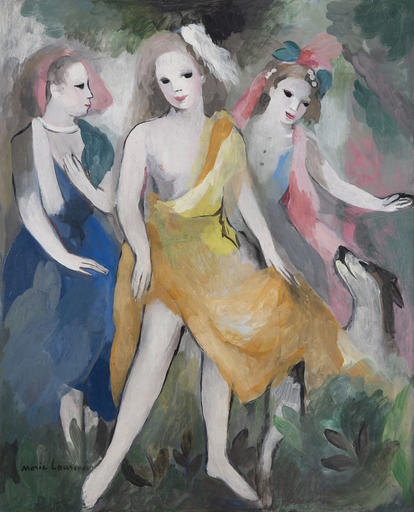Marie LAURENCIN - Gemälde - Les trois femmes au lévrier