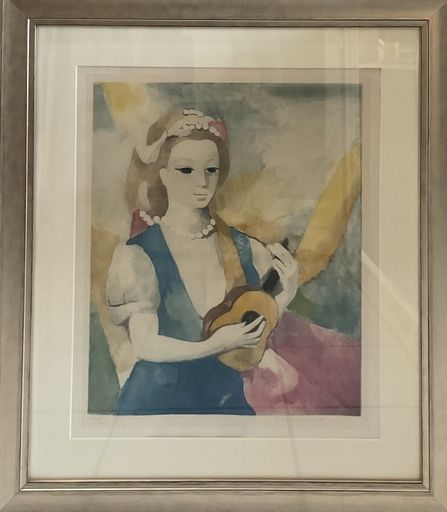 Marie LAURENCIN - Estampe-Multiple - Femme à la mandoline 