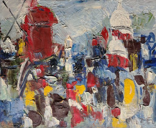 Jacques ENDZEL - Painting - Montmartre et le Moulin de la Galette