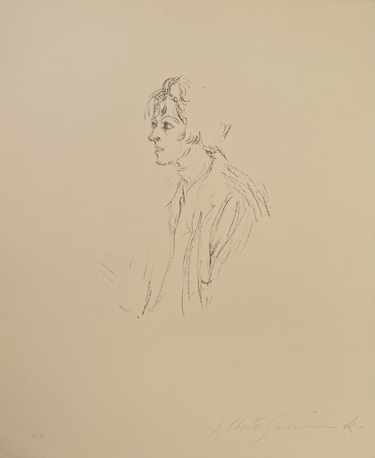 Alberto GIACOMETTI - Estampe-Multiple - Buste d'une femme regardant a gauche - signed