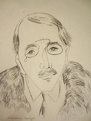 Marianne CLOUZOT - Drawing-Watercolor - Portrait d'homme