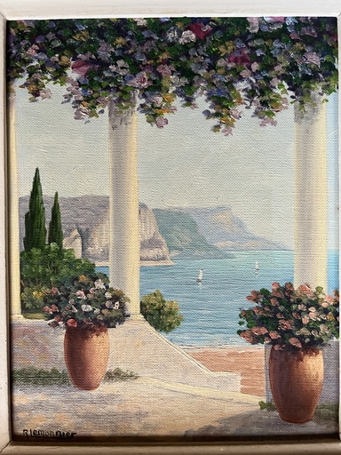 Robert LEMONNIER - Gemälde - La côte vue du Cap Ferrat