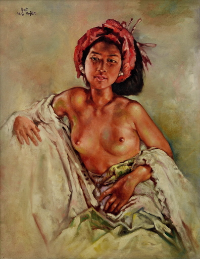Willem Gerard HOFKER - Painting - Ni Kenjoeng by The Lamplight
