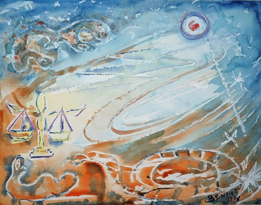 Angeles BENIMELLI - Drawing-Watercolor - Horoscope: "Libra"