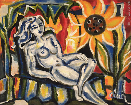 Jacqueline DITT - Painting - Relax  - Akt nude