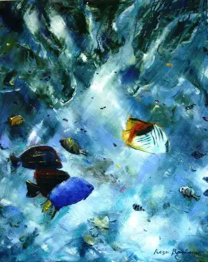 Roger BOUBENEC - 绘画 - poisson papillon