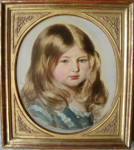 Franz Xaver WINTERHALTER - Painting - Princess Amalie von Saxe-Coburg-Gotha  
