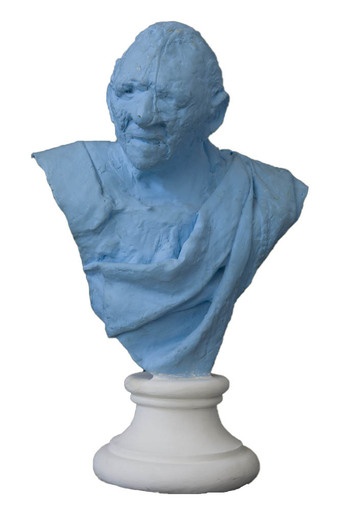 Julio LARRAZ - Sculpture-Volume - Imperatore / Emperor patina azzurra