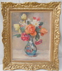 Fernand BLONDIN - Painting - Bouquet de roses dans un vase.