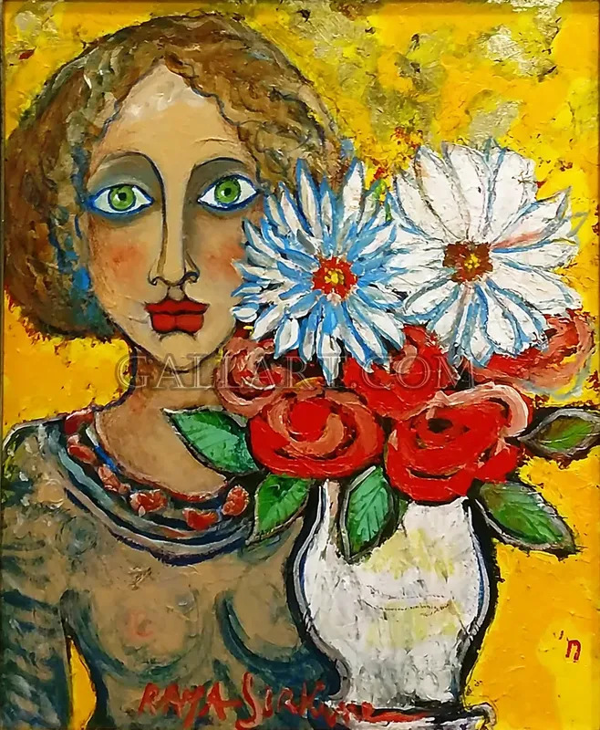 JEUNE FILLE AUX YEUX VERTS | RAYA | vente en ligne art | artprice