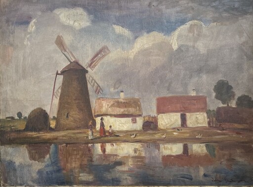 Béla Iványi GRÜNWALD - Painting - Dutch landscape,
