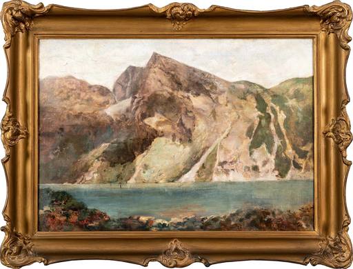 Aleksander MROCZKOWSKI - Painting - The Mountain Landscape