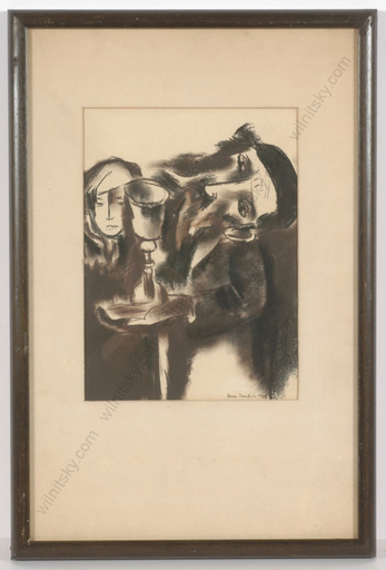 Boris DEUTSCH - 水彩作品 - "Shabbat", drawing, 1929