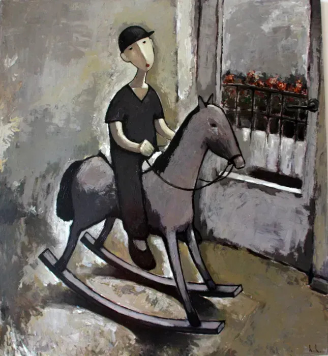 boy on rocking horse