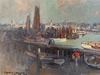 Ludovic JANSSEN - Painting - Le bateau blanc Anvers 