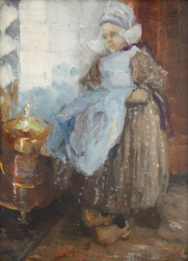 Antonio PIATTI - Painting - Young Dutch Girl