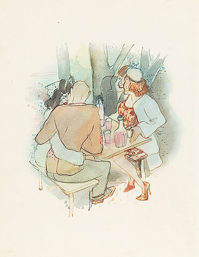 Otto Rudolf SCHATZ - Zeichnung Aquarell - Four of a kind