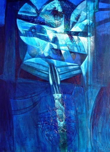 Raul ENMANUEL - Painting - Solos Azules