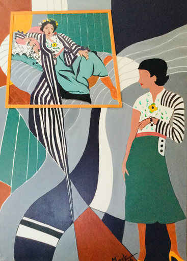 Brigitte THONHAUSER-MERK - Pintura - Dialog mit Matisse