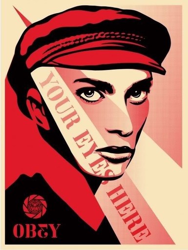 Shepard FAIREY - Stampa-Multiplo - "Your eyes here"