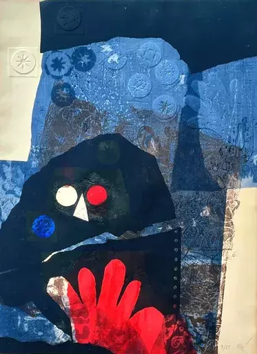 アントニ・クラーベ - 版画 - L'homme à l'œil rouge 