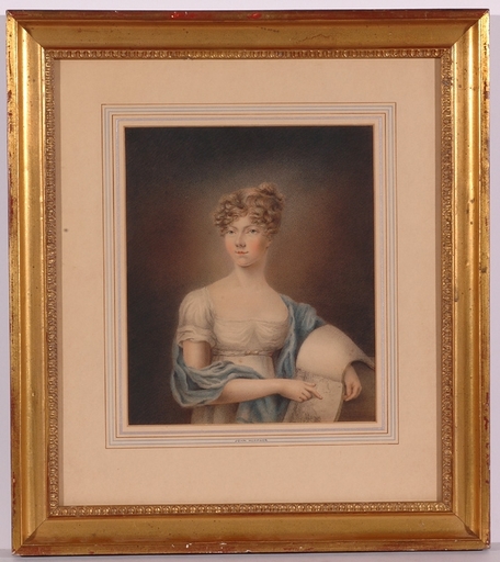 Zeichnung Aquarell - "Portrait of a Young Lady", 18th/19th Century
