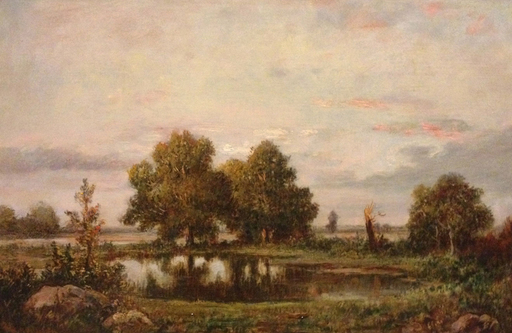 Théodore ROUSSEAU - Painting - Campagne Pres de Fountainebleau