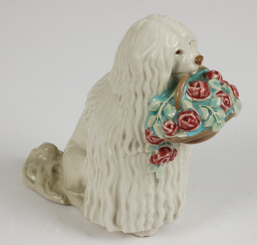 Hugo Friedrich KIRSCH - Skulptur Volumen - "Poodle-congratulator" porcelain figure, ca. 1910