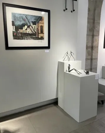 ベルナール・ビュッフェ「Le passage a niveau a Arcay」 ベルナール