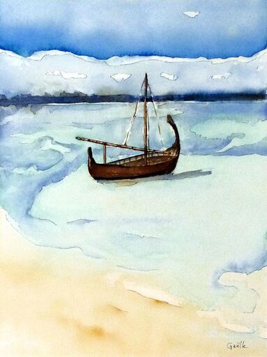 Gaelle BEYAERT - Drawing-Watercolor - La grande embarcation