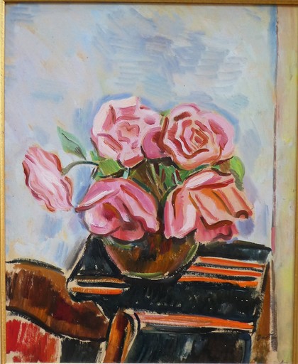 Laszlo BARTA - Painting - bouquet de roses