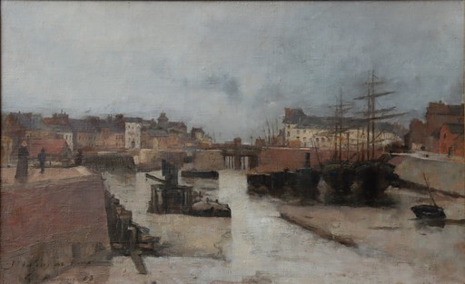 Léon Gustave RAVANNE - Gemälde - "SAINT-VALERY-EN-CAUX"
