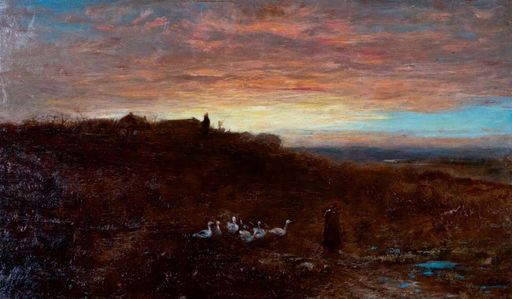 James Crawford THOM - Pittura - Sunset at the Farm 