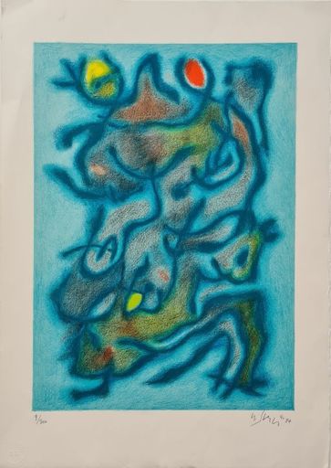 Gustave SINGIER - Stampa-Multiplo - Abstraction bleue 